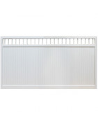 White Tongue & Groove Sliding Gate