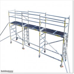 This scaffolding 5.4M wide, 3M high and 0.7M deep.