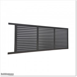 Iron Sand Colour 4.5M Wide Louver Aluminium Sliding Gate 1.8M High in Auckland