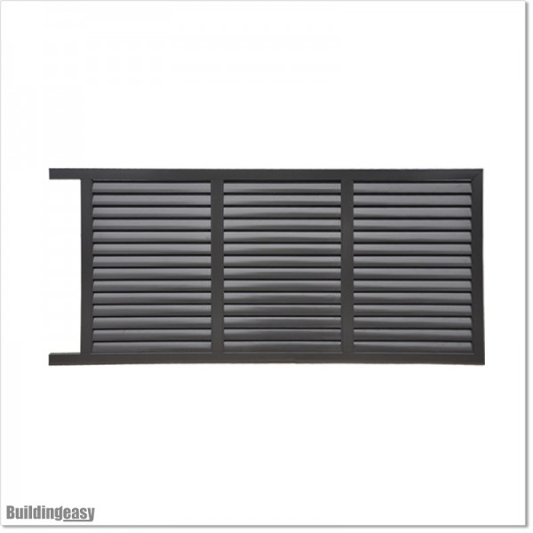 Iron Sand 4M Wide Aluminium Louver Sliding Gate 1.8M High in Auckland