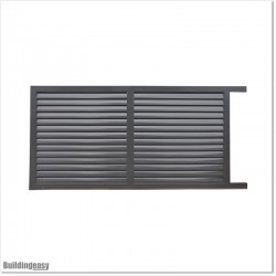 3.5M Wide & 1.8M High Flat Top Louver Sliding Gate in Iron Sand Colour.