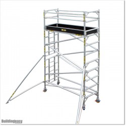 3.4M High mobile Narrow Aluminium scaffolding for industrial use.