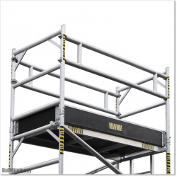 3.4M High mobile Narrow Aluminium scaffolding for industrial use.