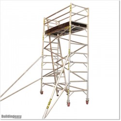 3.4M High skinny Aluminium scaffolding with Ladder for industrial use.