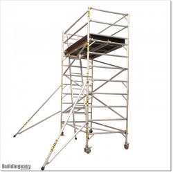 Long and wide 3.4M High Aluminium Scaffolding with Separate Ladder.