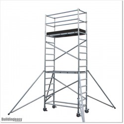 5M High Industrial Mobile Aluminium Scaffolding with 2 Working Planks.