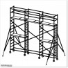 Maximum platform height is 4M. Scaffolding is 5.4M wide and 0.7M deep.