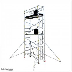 6M Narrow Scaffolding with Inbuilt Ladder Frame and 2 Working Planks.