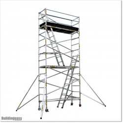 6M Skinny Scaffolding with Two Ladders and 2 Working Platforms.