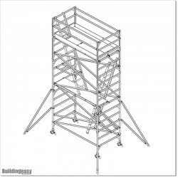 6M Scaffolding Including Two Separate Ladders and Three  Planks.
