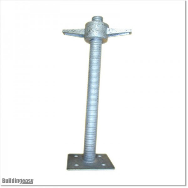 Adjustable Flat Jack Base for Uneven Surfaces and Other Scaffolding Parts