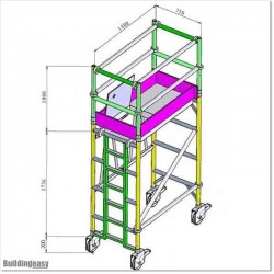 Industrial Aluminium Scaffoldings with Fold-able Frame in New Zealand.