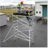 3.4M High mobile Narrow Aluminium scaffolding for industrial use.