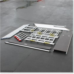 3.4M High mobile Narrow Aluminium scaffolding for industrial use.