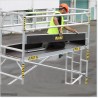 3.4M High mobile Narrow Aluminium scaffolding for industrial use.