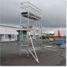 3.4M High mobile Narrow Aluminium scaffolding for industrial use.