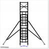 Maximum platform height is 4M. Scaffolding is 5.4M wide and 0.7M deep.