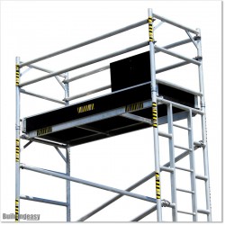 6M Narrow Scaffolding with Inbuilt Ladder Frame and 2 Working Planks.