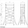 6M Scaffolding Including Two Separate Ladders and Three  Planks.