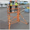 This is 2.4M high mobile fibreglass scaffolding is for industrial use.