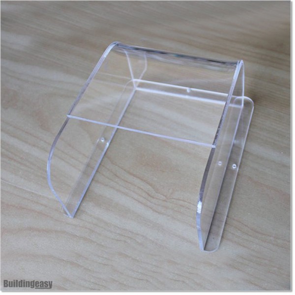 Keypad weather guard made out of transperent plastic.