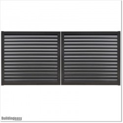 Aluminium Iron Sand Colour Louver Gate 4M wide and  1.75M Height.