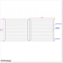 Aluminium Iron Sand Colour Louver Gate 4M wide and  1.75M Height.