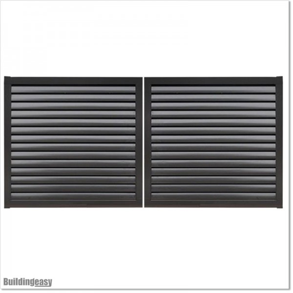 Aluminium Iron Sand Colour Louver Gate 3.5M wide and  1.75M Height.