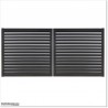 Aluminium Iron Sand Colour Louver Gate 3.5M wide and  1.75M Height.