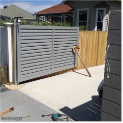 2.8M wide Aluminium Louver Single  Swing Gate in Auckland.