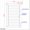 Aluminium Louver Pedestrian Gate 1M wide in Silver Pearl With Parts