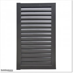 Aluminium Louver Pedestrian Gate 1M wide in Iron Sand With Parts 1.8M high