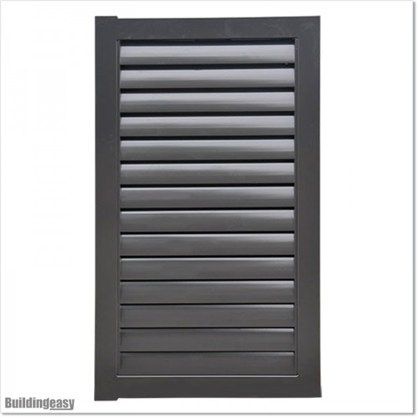 Aluminium Louver Pedestrian Gate 1M wide in Iron Sand With Parts 1.8M high