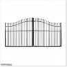 3M Wide Arch Top Aluminium Double Swing Gate 1.8M High in Auckland