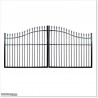 Black Arch top Double Swing Gates 3.5M Wide and 1.8M High in Auckland.