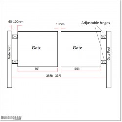Black Arch top Double Swing Gates 3.5M Wide and 1.8M High in Auckland.