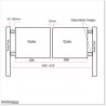 Quality Aluminium Curved Top 4M Wide Double Swing Gates With Accessories