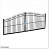 4.3M wide Aluminium Curved top Double swing Gates in Auckland.