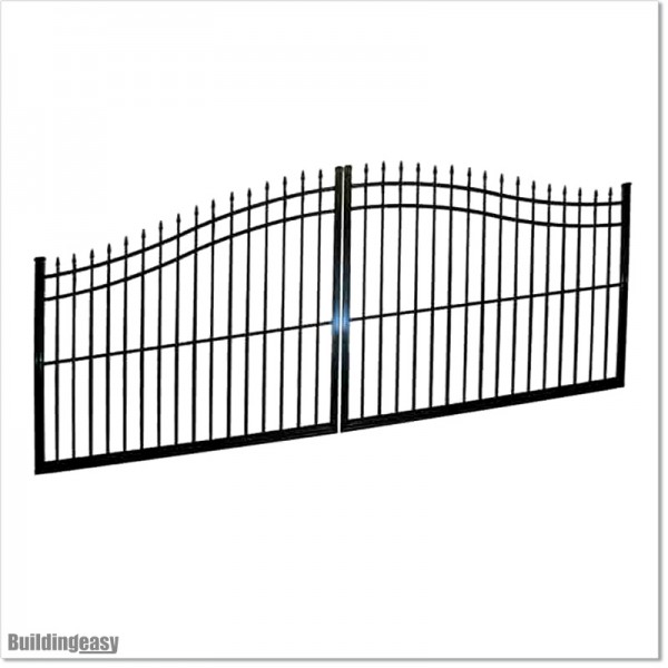 Aluminium Arched Top Double Swing Gate 5M Wide With Parts In Manukau.