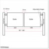 Aluminium Arched Top Double Swing Gate 5M Wide With Parts In Manukau.