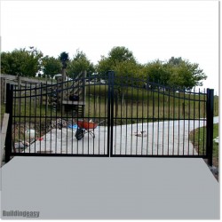 Aluminium Arched Top Double Swing Gate 5M Wide With Parts In Manukau.
