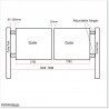 Aluminium Black Colour 1.8 M High Curved Double Swing Gates 5.5M Wide.