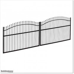 Arch Top Aluminium Double Swing Gate 1.8M High and 5.4M Wide.