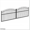 Arch Top Aluminium Double Swing Gate 1.8M High and 5.4M Wide.