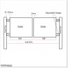 3M Curved Double Gates with Added Aluminium Plates in Auckland.