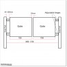 Quality Aluminium Curved Top 3.5M Wide Double Swing Gates With Fitted Plates
