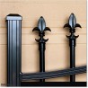 Quality Aluminium Curved Top 3.5M Wide Double Swing Gates With Fitted Plates