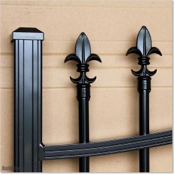 Black Arch top Double Swing Gates 3.5M Wide and 1.8M High in Auckland.