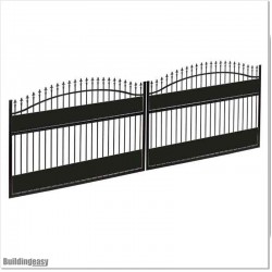 Arch Top Aluminium Double Swing Gate 1.8M High and 5.4M Wide.