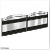 Arch Top Aluminium Double Swing Gate 1.8M High and 5.4M Wide.